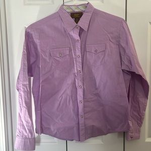 Ladies, large hundred percent cotton pearl snap